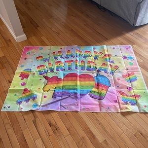 Pop it theme happy birthday sign